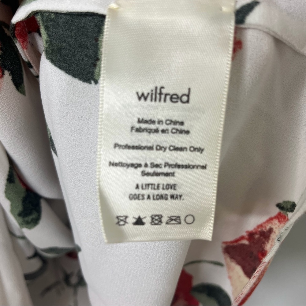 Wilfred Promener Blouse Floral Off The Shoulder Top Size Small Ruffle - Picture 13 of 14
